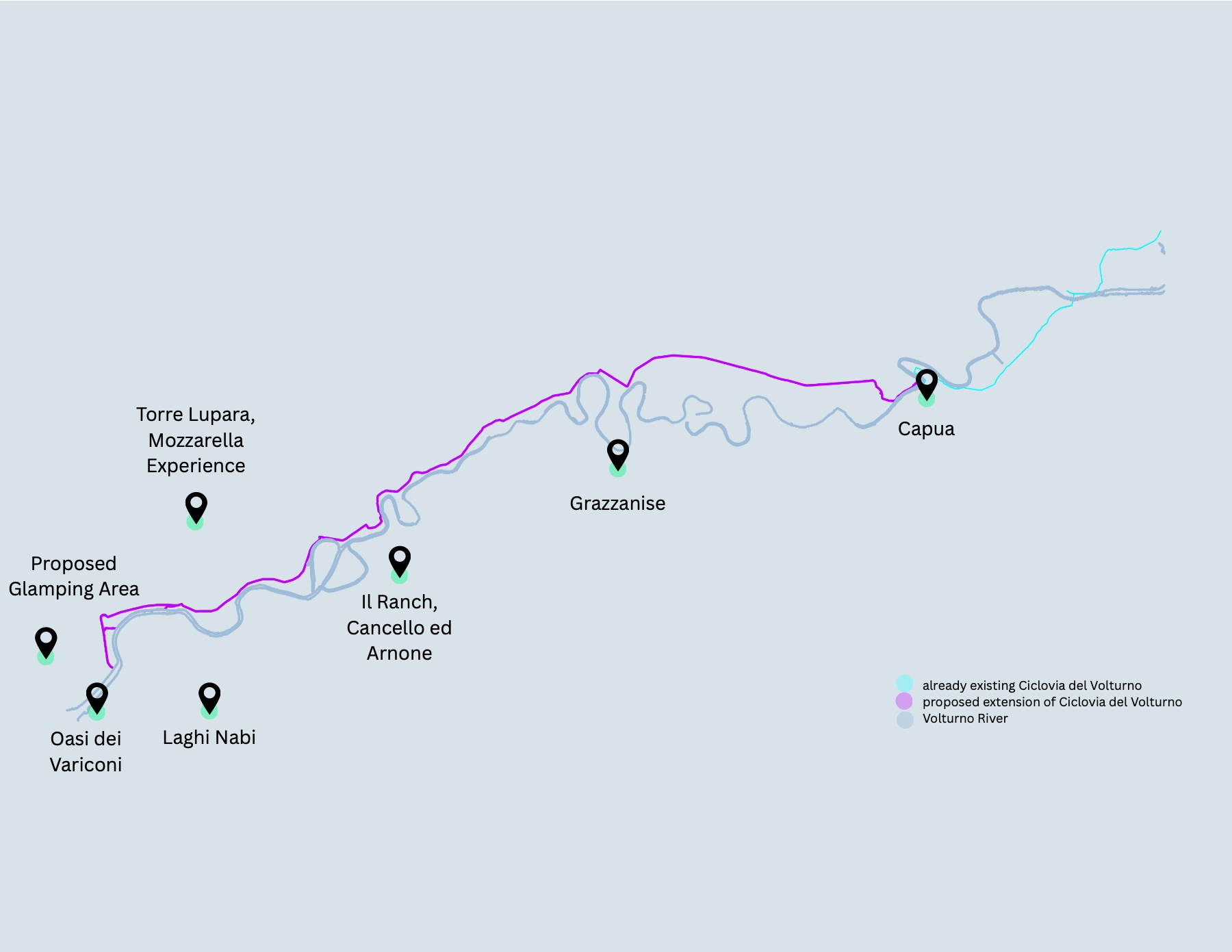 ciclovia route map